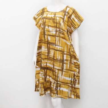 DASTER KEKINIAN HANYA 35 RIBU BAHAN RAYON PREMIUM - MIDI KUNING UK 14/STD