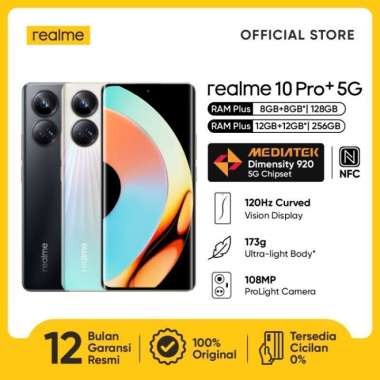 Realme 10 Pro Plus 5G Ram 12 Rom 256GB Hyperspace