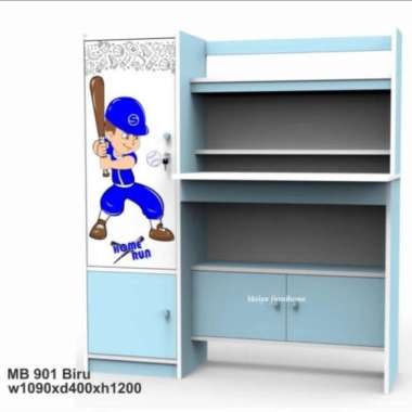 Meja Belajar Anak Minimalis Tanpa Kursi (MB 901) Biru/Pink