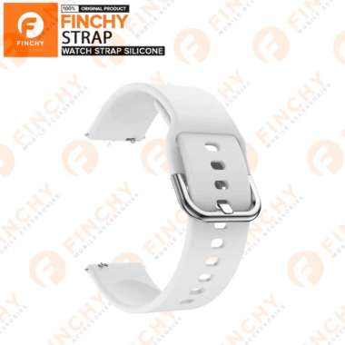 Finchy Silicone Strap for Vyatta Fitme Champ Smartwatch Replacement Rubber Wristband Tali Jam White