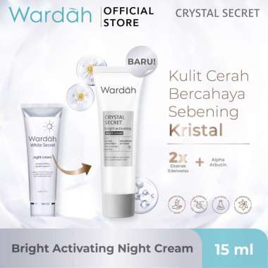 WARDAH Crystal Secret Series | Day Night Eye Cream Brightening Essence Night Cream 15ml
