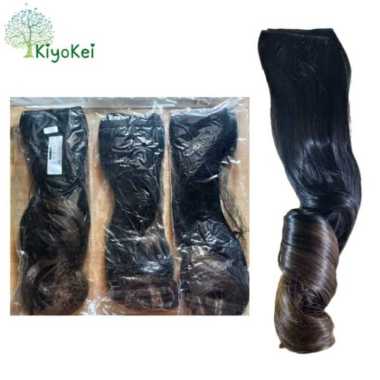 aneka hair extension sambungan rambut murah awet coklat ikal