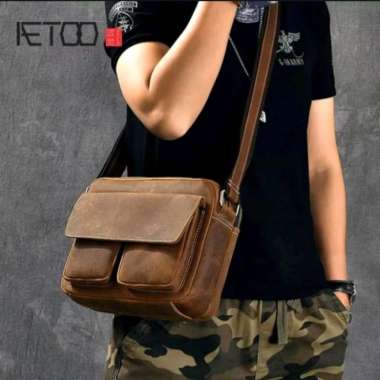 TAS KULIT SELEMPANG KULIT CH PREMIUM TAS MESSENGER KULIT CH KULIT