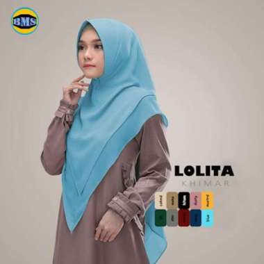 HIJAB KHIMAR SYARI CERUTY LOLITA / KHIMAR SISESA / JILBAB SAFETY BLUE