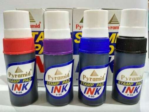 PYRAMID TINTA CAP BAK STEMPEL REFILL INK STAMP PAD 50 CC UNGU