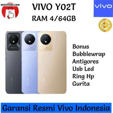 VIVO Y02T RAM 4/64GB GARANSI RESMI VIVO INDONESIA gold