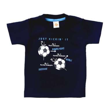PLEU T-shirt Bola Baju Kaos Anak Laki 12 bulan Navy