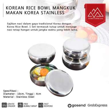 Korean Rice Bowl Mangkuk Makan Korea Stainless Mangkok BK-01