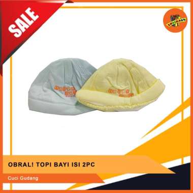 OBRAL! Topi Bayi Isi 2pc - Cuci Gudang