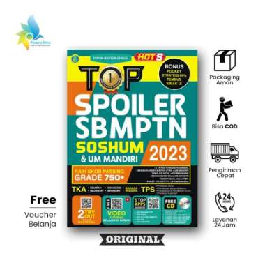 Buku Top Spoiler Bocoran Soal Asli Utbk Sbmptn Soshum 2022 - Bonus Cd