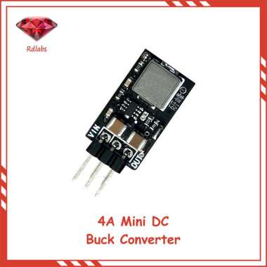 98% 4A Mini DC Buck Converter 6V-16V 9V 12V to 5V 3.3V-Kaki Pin Header