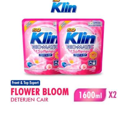 Promo Harga So Klin Biomatic Liquid Detergent Front Load 1600 ml - Blibli