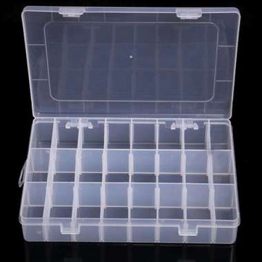 Kotak Penyimpanan 24 Kotak Square Organize Baut Mur Plastik Storage