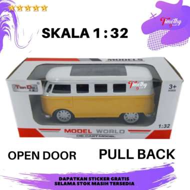 Diecast Model Miniatur Volkswagen VW Bus T1 Panel Varian Bebas Pilih PANEL KUNING