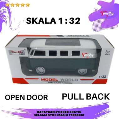 Diecast Model Miniatur Volkswagen VW Bus T1 Panel Varian Bebas Pilih PANEL HIJAU