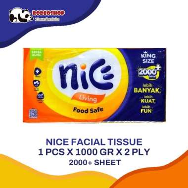 NICE FACIAL TISSUE/TISU WAJAH 1000GR 2000+ SHEET 2 PLY