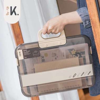 kyo paper organizer box file document bag hardcase paper folder bag a4 Multicolor