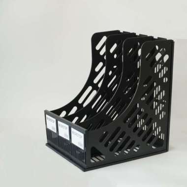 bos box file plastik 3susun/box keranjang/dokumen/book organizer/rak Multicolor