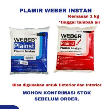 Plamir Tembok Weber 1Kg, Plamir Putih Plamir Weber Super