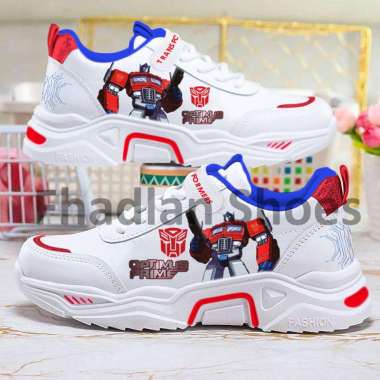 New sepatu transformers anak laki laki Perempuan import sneakers terbaru Optimus Prime 2 warna favor