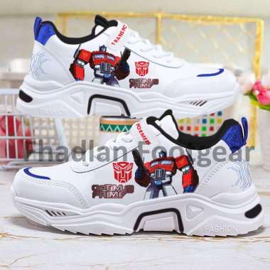 New sepatu transformers anak laki laki Perempuan import sneakers terbaru Optimus Prime 2 warna favor