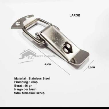 kunci koper/kaitan kunci koper/overval large stainless steel Multicolor
