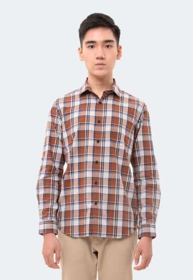 MANZONE Kemeja Lengan Panjang Pria - THREE M