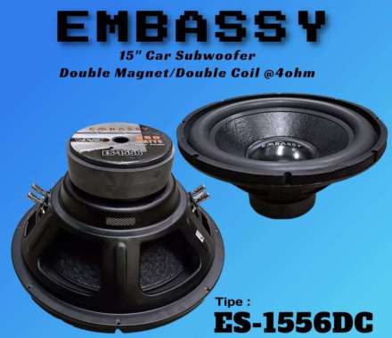 SUBWOOFER 15 Inch DOUBLE COIL 850 Watt RMS EMBASSY EM-1556
