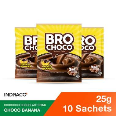 BROCHOCO Banana R10 Chocolate Drink / Minuman Coklat (10 sachets x 25g)