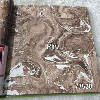 WALLPAPER DINDING MOTIF GRANIT MARMER COKLAT CREAM PRIVATE