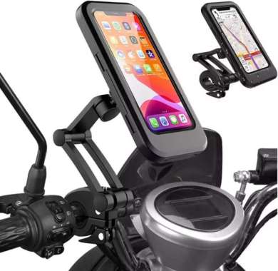 Holder HP Motor Waterproof 360 Phone Holder Sepeda IPX6 Rainproof TERBAIK Multicolor