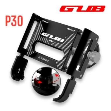 GUB P30 Original Phone Holder Hp Sepeda Motor Alumunium Alloy Tempat Hp Motor Dudukan Hp Sepeda Moto