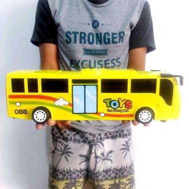 Mainan Mobil Bus Toys - Miniatur Mobilan Bis Tarik Anak Laki Cowok