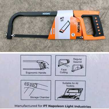 Gagang Gergaji Besi 12" Inch Berkualitas Bonus Mata Gergaji Besi