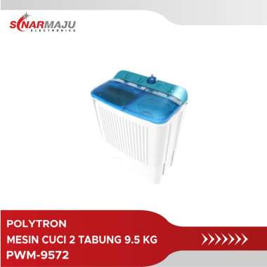 Mesin Cuci 2 Tabung Polytron 9.5 Kg Twin Tub PWM-9572 / PWM9572