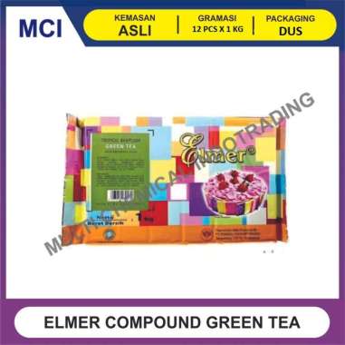 ELMER GREEN TEA COMPOUND COKLAT BATANG 1 KG - 1 DUS 12 PCS