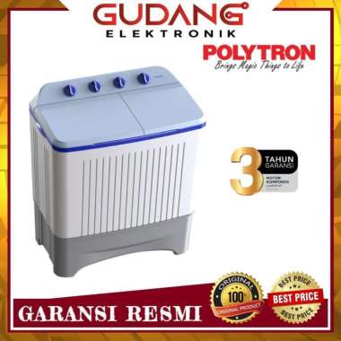 MESIN CUCI 2 TABUNG POLYTRON PWM 8366H 8KG POLYTRON PWM8366H