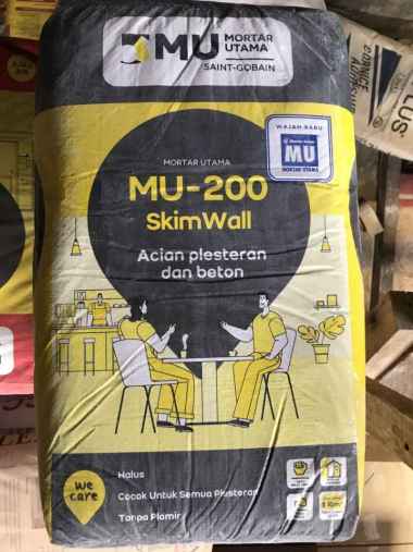 Mortar Utama MU 200 Skimwall Acian beton dan plester 20kg