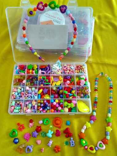 mainan edukasi manik manik / meronce / beads / mote mote Multicolor