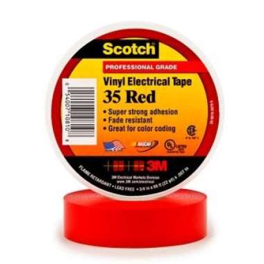 3m scotch 35 vinyl electrical tape - red Multicolor