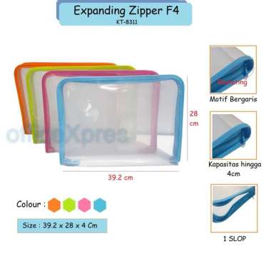 Map Zipper F4 / Map Sleting / Map Resleting Zipper Bag 8311 / Map File Folio / Map Dokumen Biru