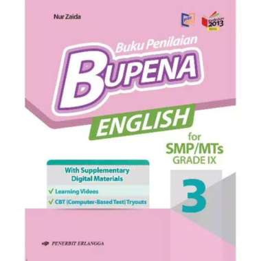 Buku Bupena English Kelas 3 / Ix 9 Smp K13N Erlangga Bahasa Inggris