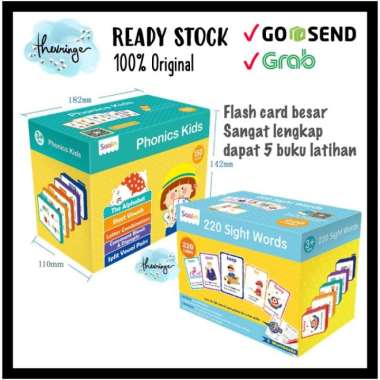 saalin phonics / sight words kit : flash cards exercise book Multicolor