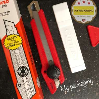 Cutter JOYKO Besar L-500 / kater besar joyko l500 + BONUS isi cutter