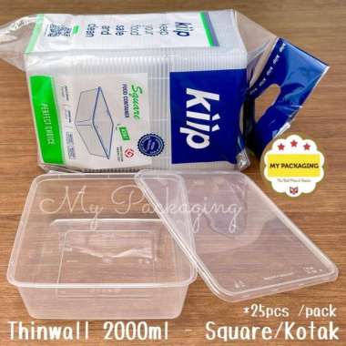 Kotak Makan Microwave / food box / wadah plastik 2000 ml 300pcs
