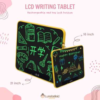 lcd writing board / papan tulis lcd writing tablet 16" 21" Multicolor