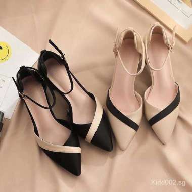 SEPATU WANITA HAK TINGGI 5cm KOTAK TAHU BIG HIGH HEELS JA20 SEPATU PESTA FORMAL KERJA KANTOR KONDANG