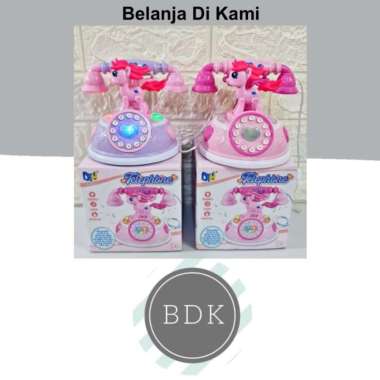 mainan telepon pony anak jadul / mainan anak telepon kuda pony/telepon Multicolor