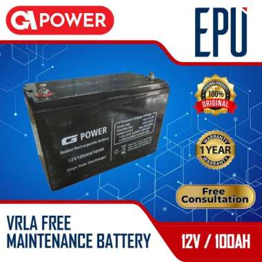 Aki UPS Gpower 12V - 100AH (Garansi Resmi). Battery UPS / Baterai UPS