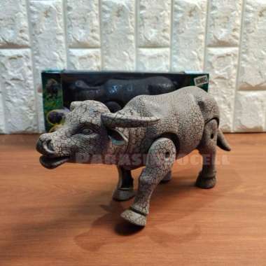 mainan edukasi robot kerbau bisa jalan bersuara